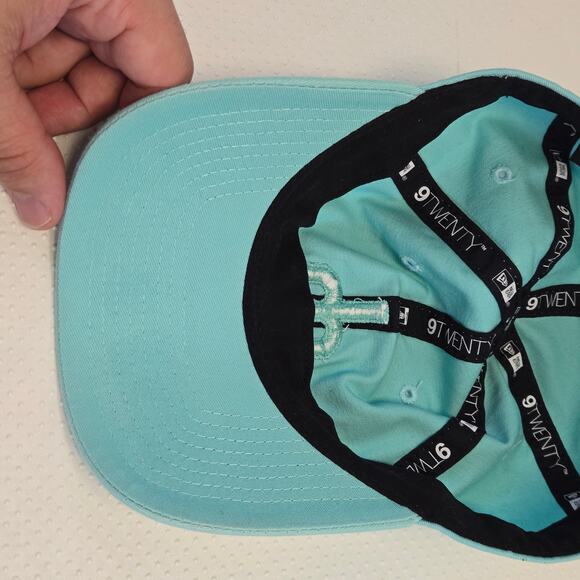 Seattle Mariners Hat Womens One Size New Era 9Twenty Teal Cotton Cap Adjustable - Picture 7 of 9